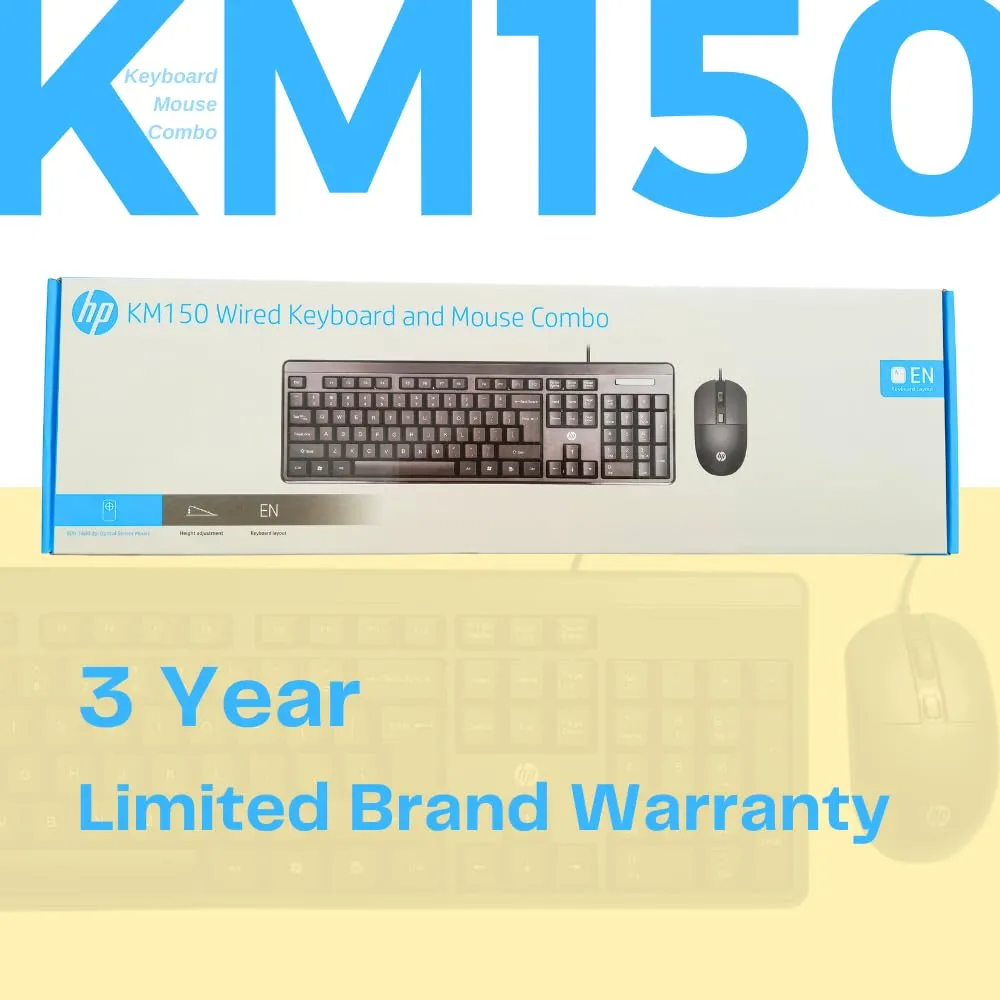 HP USB Keyboard Mouse Combo KM150 view 2